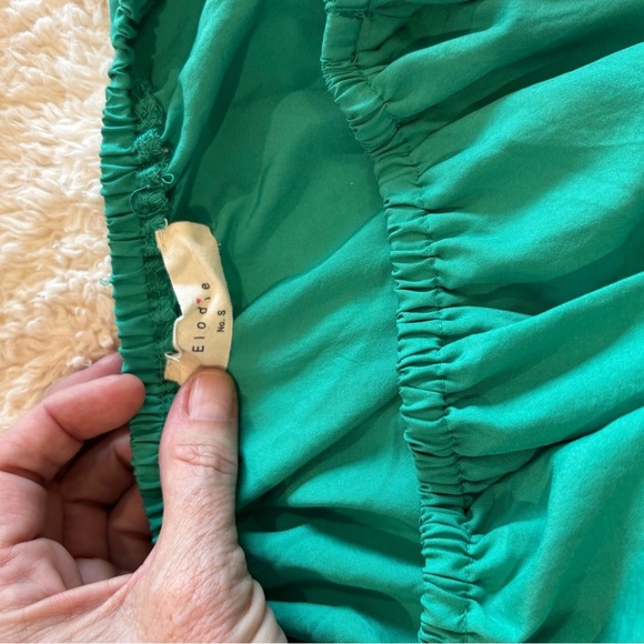 Elodie Green Flutter Sleeve Ruffled Blouse - Picture 4 of 4